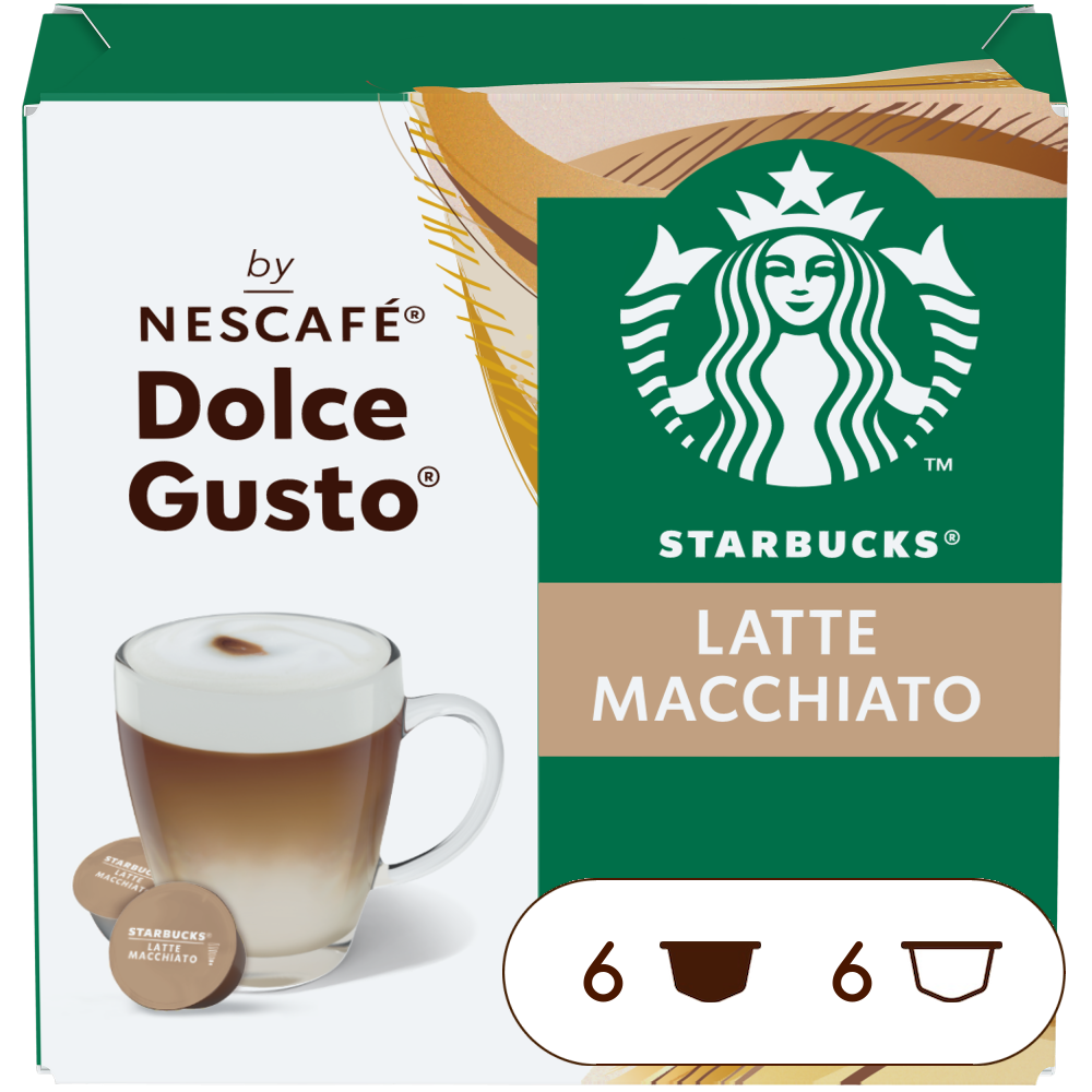 STARBUCKS Latte Macchiato Coffee Pods NESCAFE Dolce Gusto