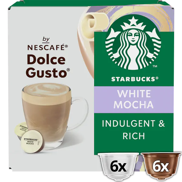 STARBUCKS White Mocha Pods NESCAF Dolce Gusto