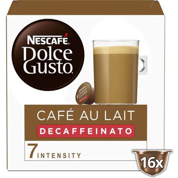 Cafe au Lait Decaf Coffee Pods NESCAFE Dolce Gusto