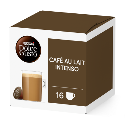 Pack of 16 Caf&eacute; au Lait IntensoNESCAF&Eacute;&reg; Dolce Gusto&reg; coffee pods