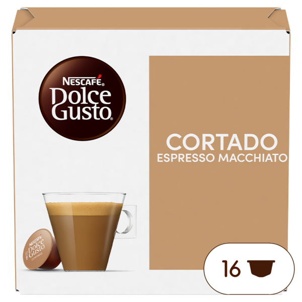 Pack of 16 Cortado Espresso MacchiatoNESCAFÉ® Dolce Gusto® coffee pods