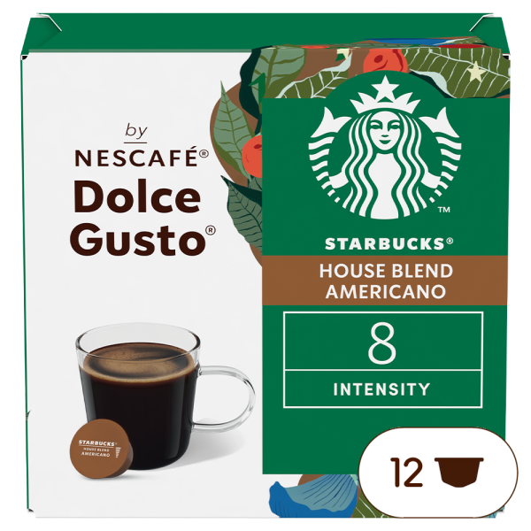 Pack of 12 STARBUCKS® House Blend AmericanoNESCAFÉ® Dolce Gusto® coffee pods