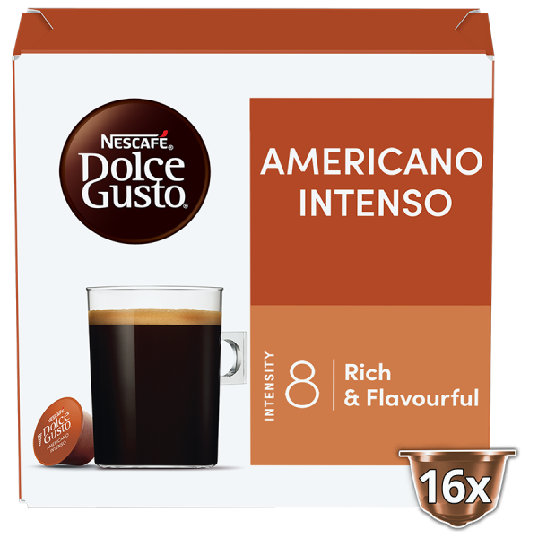 Café capsules Espresso Intenso compatible Dolce Gusto, U (x 16)