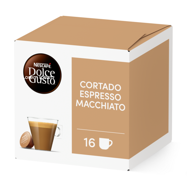 Pack of 16 Cortado Espresso MacchiatoNESCAFÉ® Dolce Gusto® coffee pods