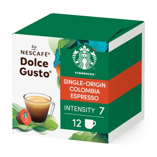 Pack of 12 STARBUCKS®  Single-origin Colombia EspressoNESCAFÉ® Dolce Gusto® coffee pods
