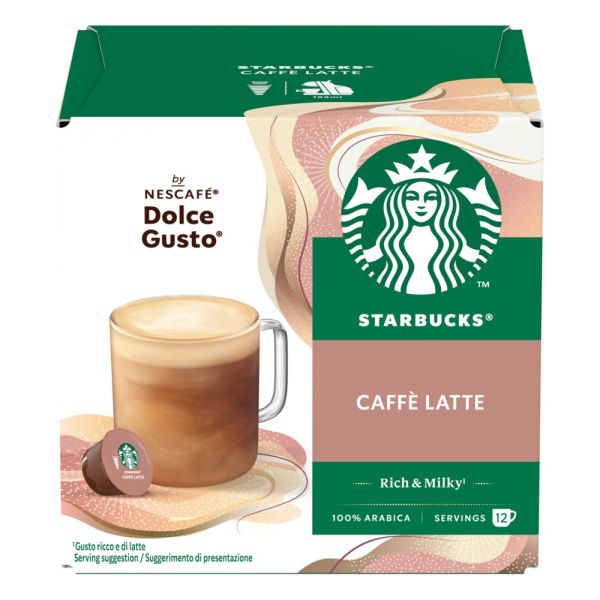 Pack of 16 STARBUCKS® Caffè LatteNESCAFÉ® Dolce Gusto® coffee pods