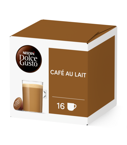 Pack of 16 Caf&eacute; au LaitNESCAF&Eacute;&reg; Dolce Gusto&reg; coffee pods