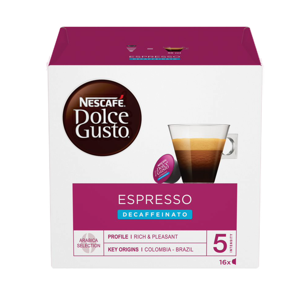 Espresso Decaf Coffee Pods NESCAF Dolce Gusto