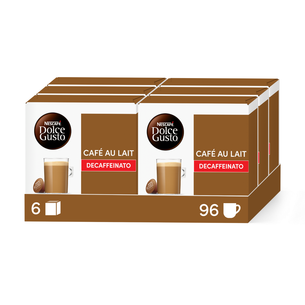 Pack of 96 Special Café au Lait Decaf Bundle - 6 boxesNESCAFÉ® Dolce Gusto® coffee pods