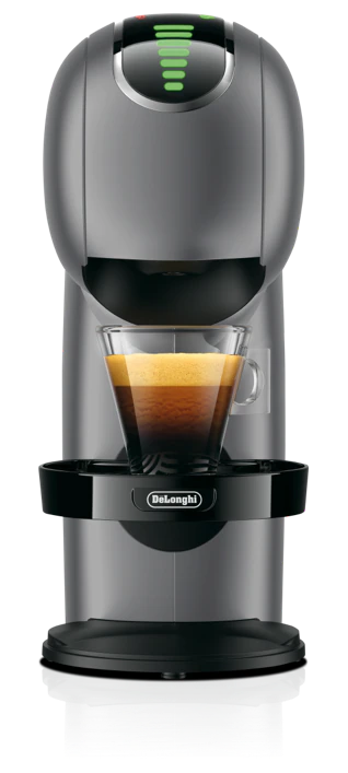 Grey Delonghi coffee machine