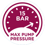 15 bar max pump pressure